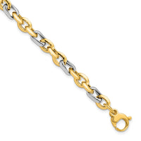 Load image into Gallery viewer, 14K Two-tone Polished Fancy Link Bracelet
