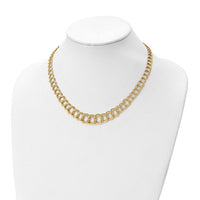 Load image into Gallery viewer, 14K Polished Graduated Double Link Necklace
