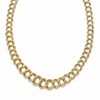 14K Polished Graduated Double Link Necklace