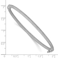Load image into Gallery viewer, 14K White Gold Textured Hinged Bangle
