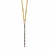 14K Polished Crystal w/1in ext Necklace