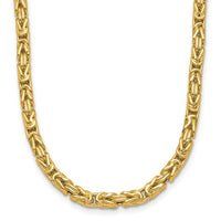 Load image into Gallery viewer, 14K Polished Byzantine Link Necklace
