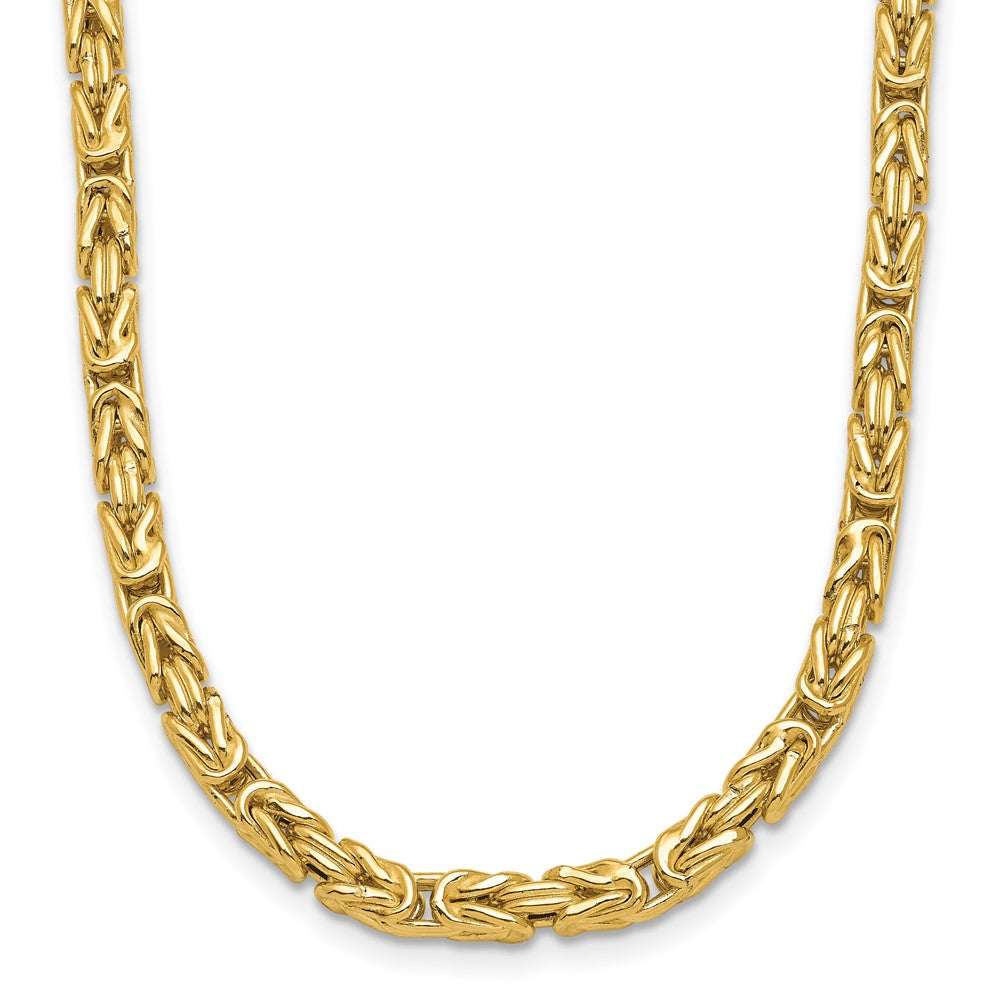 14K Polished Byzantine Link Necklace
