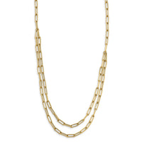 Load image into Gallery viewer, 14k Polished Double-layer Link Necklace
