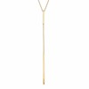 14K Polished Y-drop Bar w/ 1in ext. Necklace