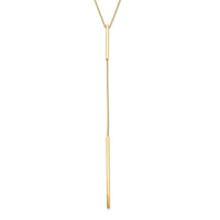 Load image into Gallery viewer, 14K Polished Y-drop Bar w/ 1in ext. Necklace
