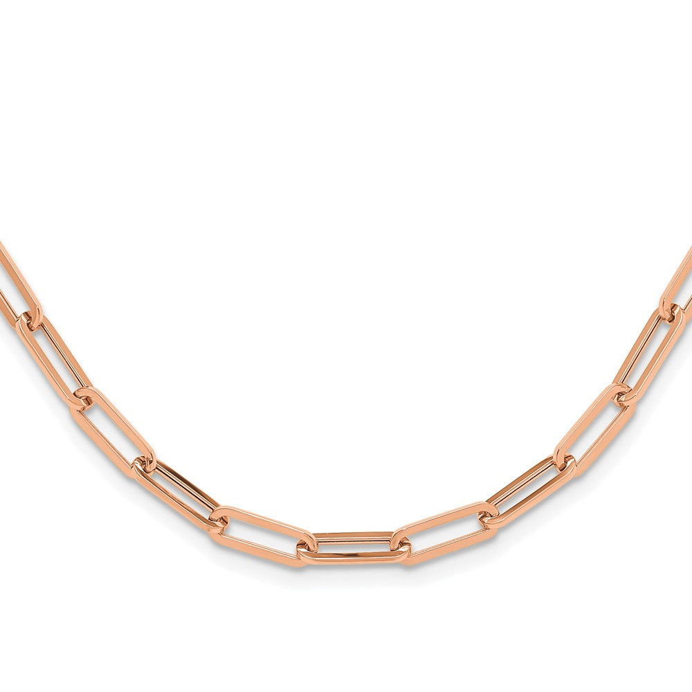 14K Rose Gold Polished Fancy Link Necklace