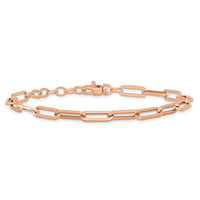 Load image into Gallery viewer, 14K Rose Gold Polished Fancy Link with 1in ext Bracelet
