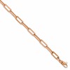 14K Rose Gold Polished Fancy Link with 1in ext Bracelet