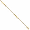 14K Paperclip Link 3-Station 9 inch Plus 0.5 inch Extender - Total 9.5 inch Anklet