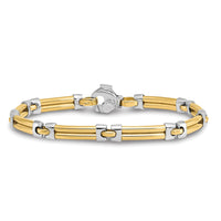 Load image into Gallery viewer, 14K Two-tone Polished Bracelet
