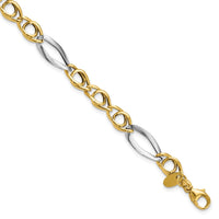 Load image into Gallery viewer, 14k Rhodium Fancy Link Bracelet
