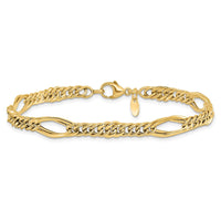 Load image into Gallery viewer, 14k Polished Fancy Link Bracelet
