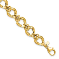 Load image into Gallery viewer, 14k Polished Fancy Link Bracelet
