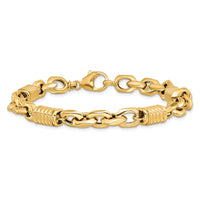 Load image into Gallery viewer, 14k Men&#39;s Polished Fancy Link Bracelet
