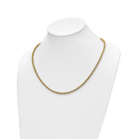 Load image into Gallery viewer, 14K Two-tone Polished Textured Rope Necklace
