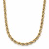 14K Two-tone Polished Textured Rope Necklace
