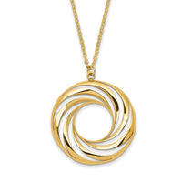 Load image into Gallery viewer, 14k Polished and Brushed Necklace
