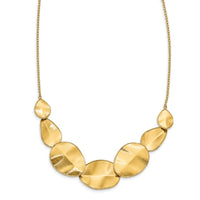 Load image into Gallery viewer, 14k Polished Textured w/ 2in ext Necklace
