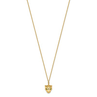 Load image into Gallery viewer, 14k Polished D/C Green Enamel Tiger Necklace
