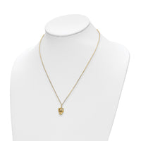 Load image into Gallery viewer, 14k Polished D/C Green Enamel Tiger Necklace
