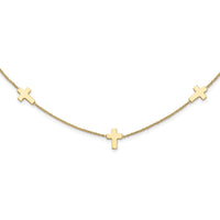 Load image into Gallery viewer, 14k Polished Cross Necklace
