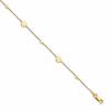 14k Polished Discs 9 inch Plus 1 inch Extender - Total 10 inch Anklet
