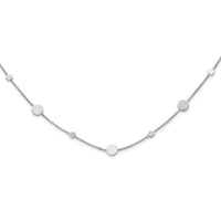 Load image into Gallery viewer, 14k White Gold Polished Disc Necklace
