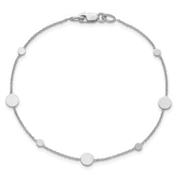 Load image into Gallery viewer, 14k White Gold Polished Disc Bracelet
