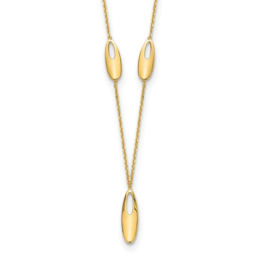 14K Polished w/2in ext. Necklace