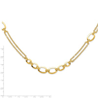 Load image into Gallery viewer, 14K Polished Fancy Double-stranded Link Necklace
