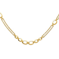 Load image into Gallery viewer, 14K Polished Fancy Double-stranded Link Necklace

