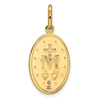 Load image into Gallery viewer, 14k Polished and Matte Oval Miraculous Medal
