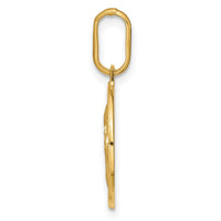 Load image into Gallery viewer, 14k Polished and Matte Angel Pendant
