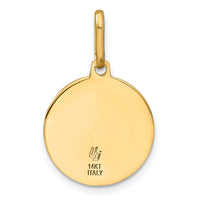 Load image into Gallery viewer, 14k Polished and Matte Angel Pendant
