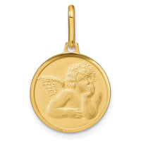 Load image into Gallery viewer, 14k Polished and Matte Angel Pendant
