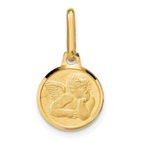Load image into Gallery viewer, 14k Polished and Matte Angel Pendant

