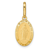 Load image into Gallery viewer, 14k Polished and Matte Oval Miraculous Medal
