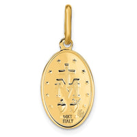 Load image into Gallery viewer, 14k Polished and Matte Oval Miraculous Medal
