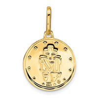 Load image into Gallery viewer, 14k Polished and Matte Round Miraculous Medal
