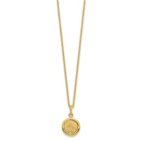Load image into Gallery viewer, 14k Polished and Matte Coin Necklace

