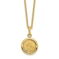 Load image into Gallery viewer, 14k Polished and Matte Coin Necklace
