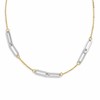 14k Two-tone Polished w/1in ext. Necklace