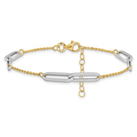 Load image into Gallery viewer, 14k Two-tone Polished w/1in ext. Bracelet
