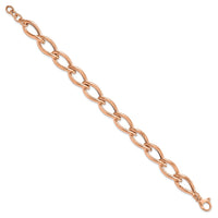 Load image into Gallery viewer, 14k Rose Gold Polished Link w/ .5in ext Bracelet
