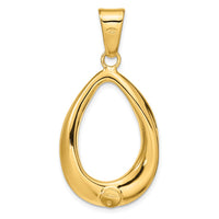 Load image into Gallery viewer, 14k Polished Open Teardrop Pendant
