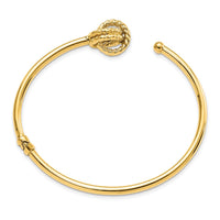 Load image into Gallery viewer, 14K Polished Love Knot Hinged Bangle
