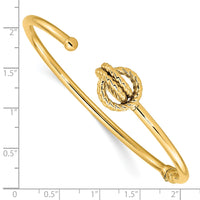 Load image into Gallery viewer, 14K Polished Love Knot Hinged Bangle
