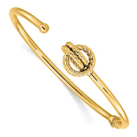 Load image into Gallery viewer, 14K Polished Love Knot Hinged Bangle
