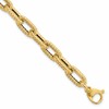 14K Textured Hollow Fancy Link Bracelet